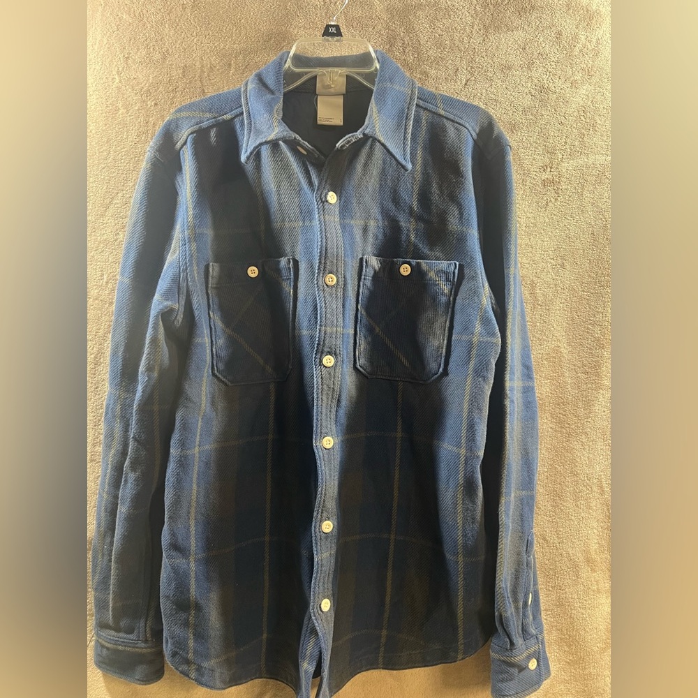 The North Face Blue Plaid Casual Button Down Shirt